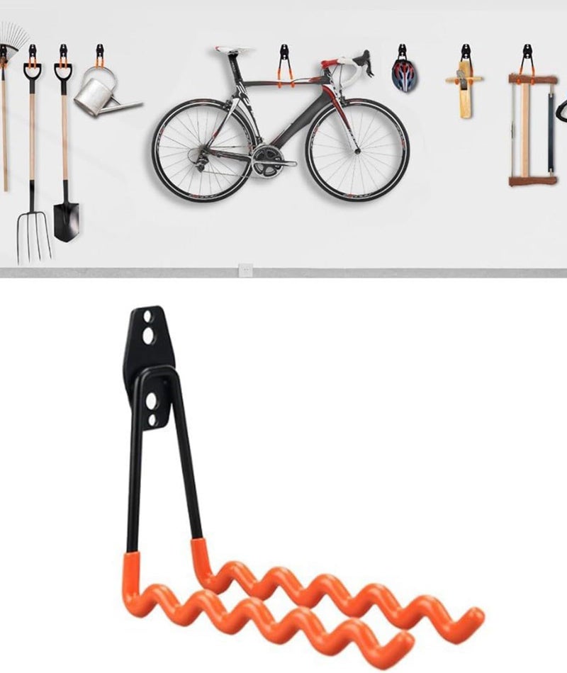 KalamkariX Tennis Racket Wall Mount, Badminton Racket Holder, Wall Mount Racket, Paddle Holder for Living Room, Tennis Paddle Holder, Orange Wave Hook (No Accessories Included) - Image 3