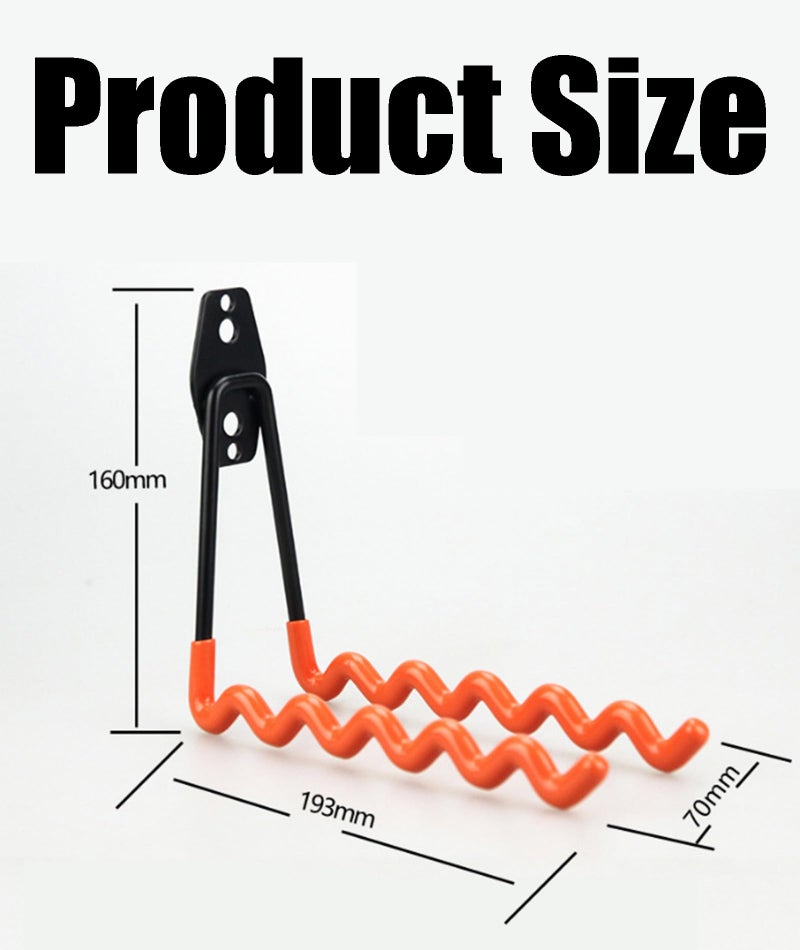 KalamkariX Tennis Racket Wall Mount, Badminton Racket Holder, Wall Mount Racket, Paddle Holder for Living Room, Tennis Paddle Holder, Orange Wave Hook (No Accessories Included) - Image 2