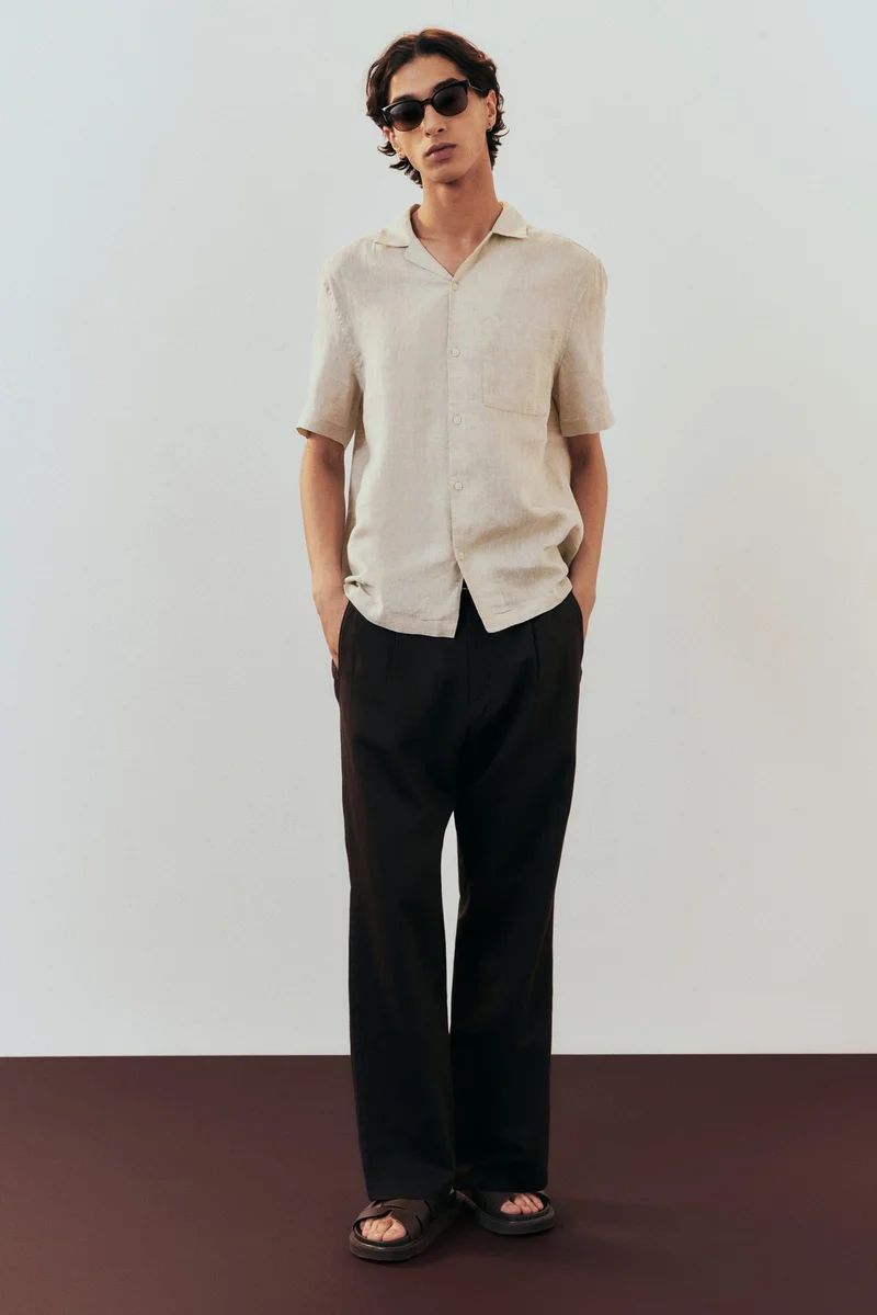 H&M Regular Fit Linen resort shirt