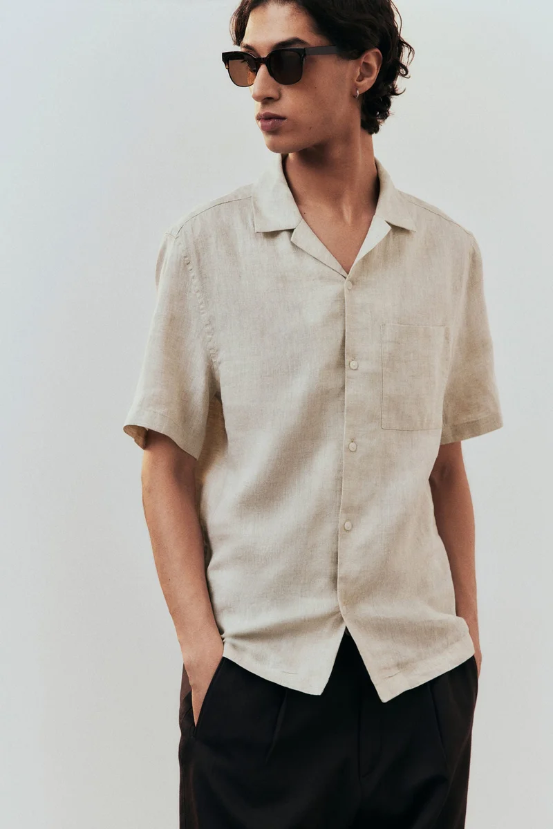 H&M Regular Fit Linen resort shirt