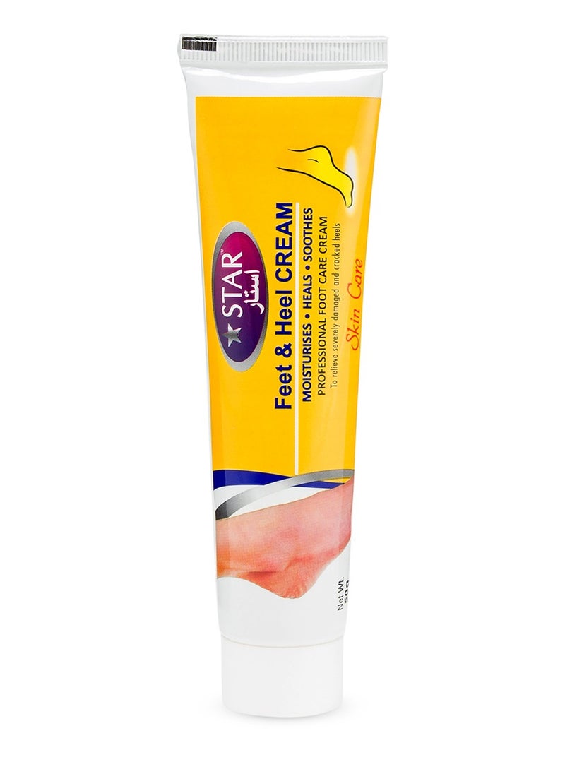 SZ Star Feet & Heel Cream for Dry Cracked Feet & Callouses - Moisturizing Foot Cream with Urea, Aloe Vera, Tea Tree, Turmeric, & Eucalyptus Extracts - Intensive Hydration for Rough, Dry, and Flaky Heels - (50g)  - Image 1