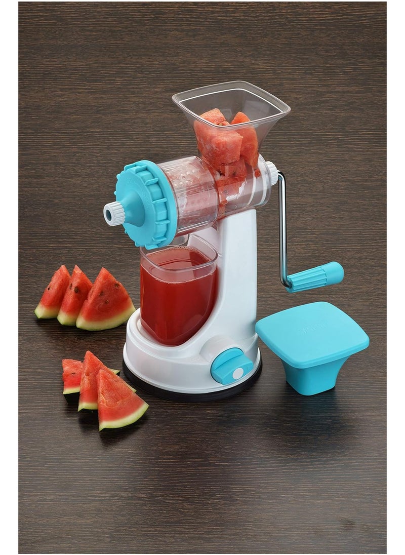 GANESH Fruit & Vegetable Steel Handle Vacuum Locking base Juicer Machine, Juice Maker, Orange Juicer, Blue  - Image 4