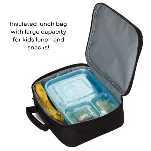 Bioworld Minecraft Lunch Box for Boys and Girls - Soft Insulated Lunch Bag for Kids, Green - Image 3
