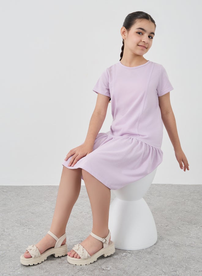 ستايلي فستان ستايلي بخصر منخفض وطول الركبة - Image 1