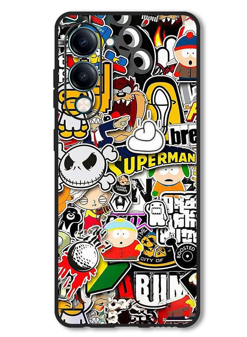 Theodor Case Compatible with Vivo Y29s Protection Shockproof Bumper Cover superhero tags - Image 1