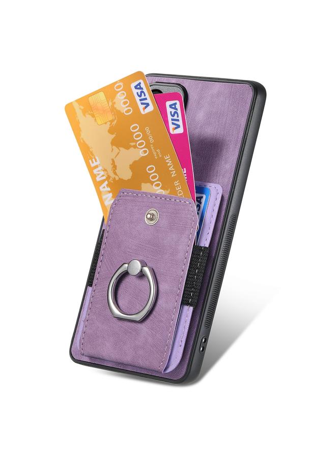 S-TOP Case For Samsung Galaxy Note20 Ultra Retro Skin-feel Ring Card Wallet Phone Case - Image 3