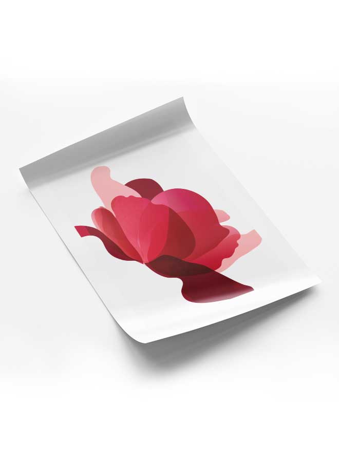 LOWHA Poster Painting Art With Four Separate Pieces Of Double-Sided Stickers Flower Abstract Art For Home Bedroom Living Room And Office Decor - Image 1