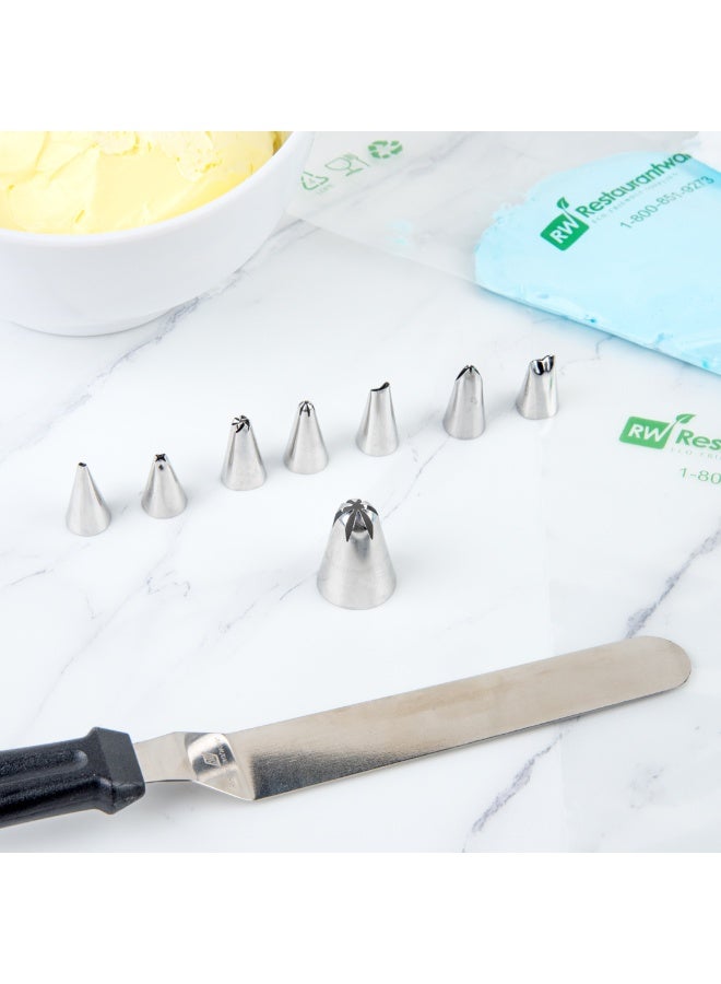 Restaurantware Pastry Tek Piping Tip, 1 Reusable Drop Flower Icing Tip - #1B, Dent-Resistant, Stainless Steel Pastry Tip, Dishwasher-Safe, Decorate Cupcakes, Cakes, or Cookies - Image 3