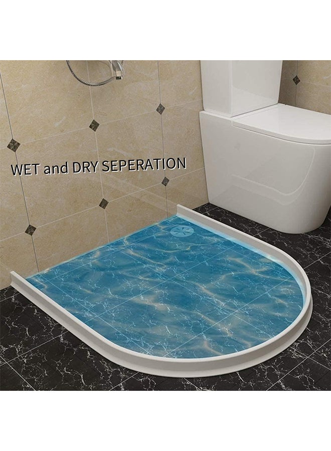 RATSAW 200CM Collapsible Shower Threshold Water Dam Shower Barrier and Retention System Wet and Dry Separation Shower Dam Seal Waterproof Strip for Bathroom Kitchen - Image 3