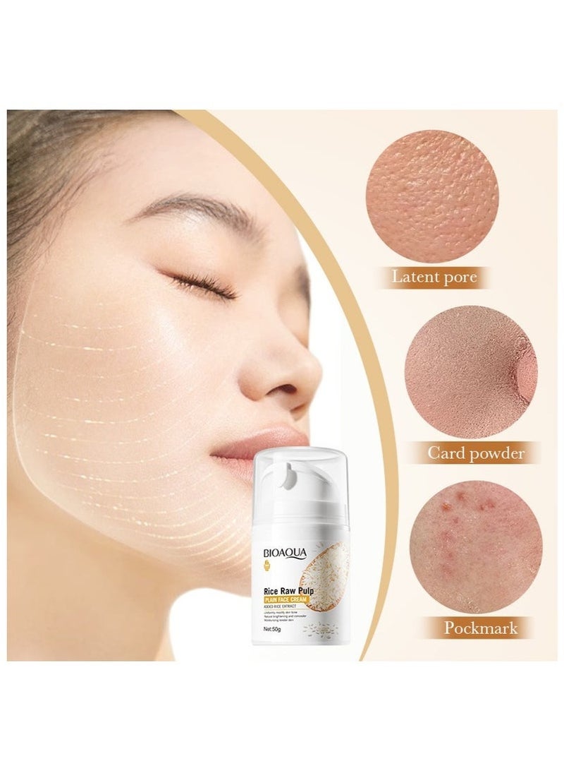 BIOAOUA Rice Original Pure Cream, brightening and rejuvenating face cream, moisturizing and moisturizing, suitable for all skin types - Image 4