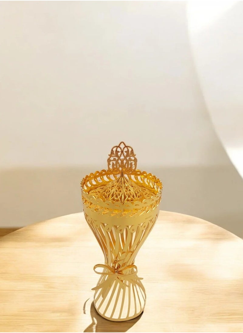 Metal Oud Incense Burner Gold Ramadan Design with Top Cover 26cm - pzsku/Z56992BD485228F902B8EZ/45/_/1738321902/ad5ac15f-a2f6-4bf7-b5d3-564d23538229