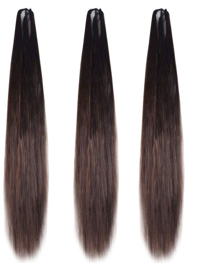 AROOMAN Stylish Combo Of 3 Hair Parandi Hair Extenshion for Festives Braid Extension 42 Inches (Brown) - Image 2