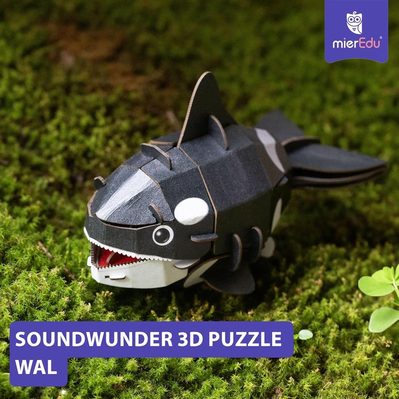 MierEdu Globally popular universal design mierEdu - Soundwunder 3D Puzzle Whale - Interactive Learning Puzzle with Sound for Children - Whale Toy, Promotes Logical Thinking & Creativity Indoor outdoor use - Image 4