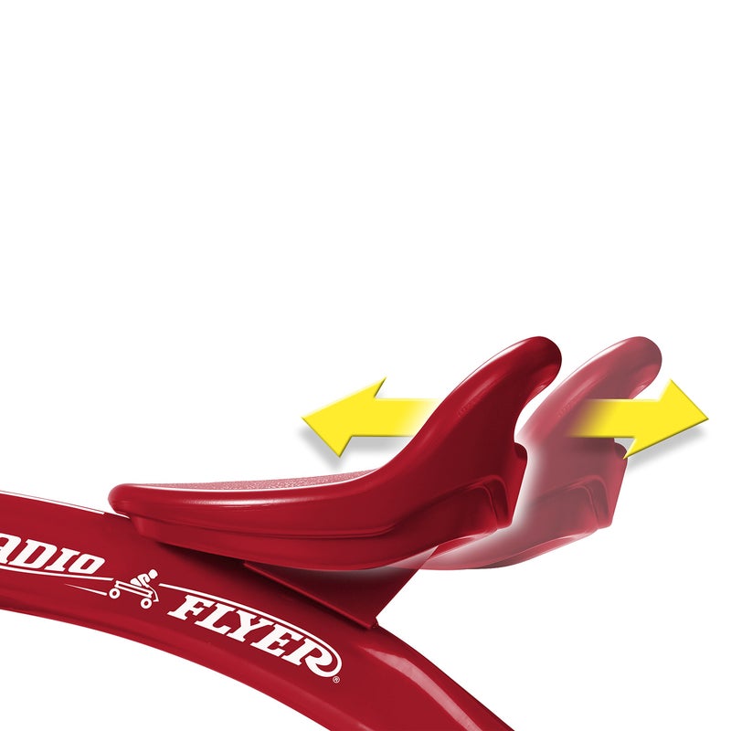 Radio Flyer راديو فلاير دراجة ثلاثية العجلات الحمراء للأطفال من عمر 2.5 إلى 5 سنوات، دراجة أطفال ثلاثية العجلات، لعبة ركوب خارجية، إطار فولاذي متين، مقعد قابل للتعديل، أحمر كلاسيكي، حصري على أمازون - Image 5