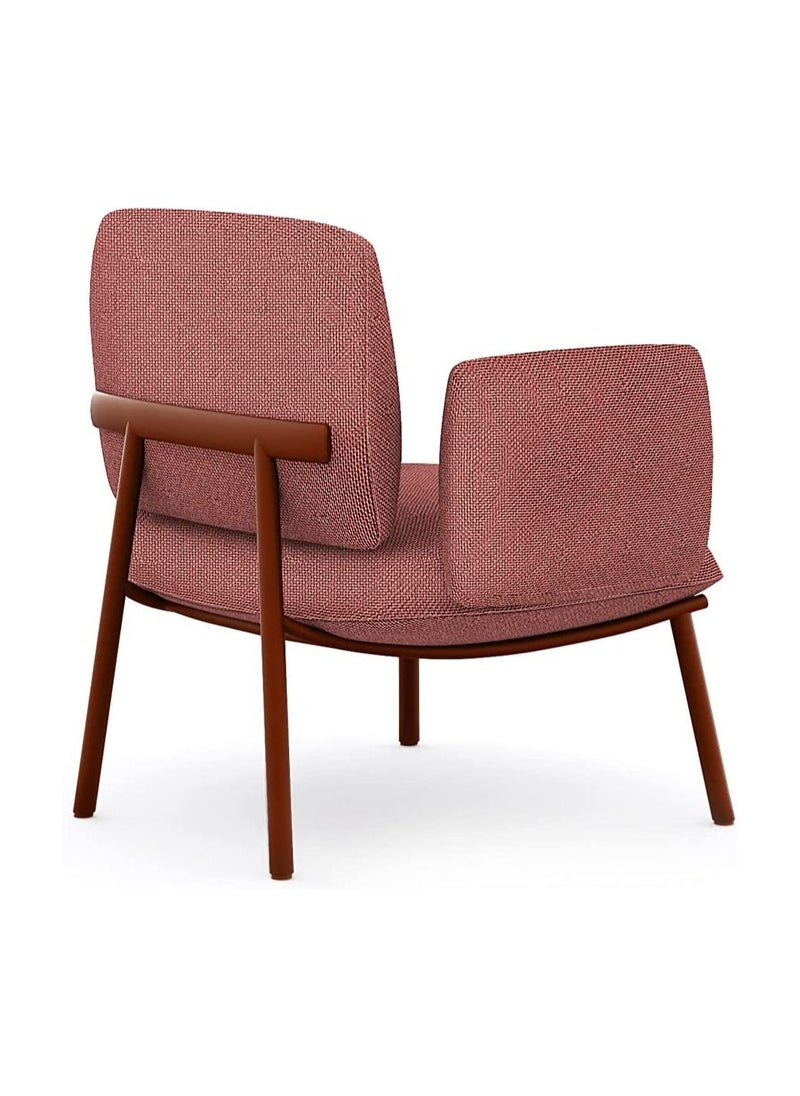 NAVODESK Cloud Chair, Single Seater Sofa, Lounge & Waiting Chair, Modern Fabric Armchair by Navodesk (Coral Red)  - Image 2