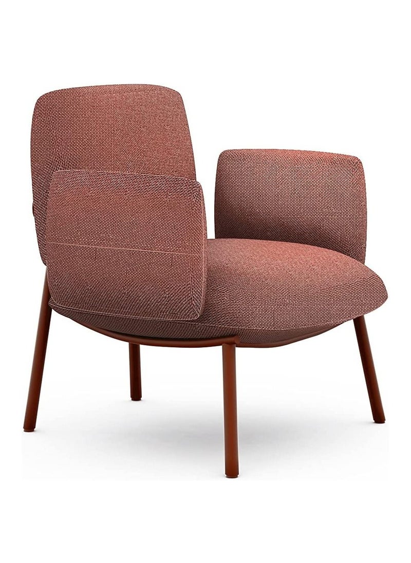 NAVODESK Cloud Chair, Single Seater Sofa, Lounge & Waiting Chair, Modern Fabric Armchair by Navodesk (Coral Red)  - Image 1