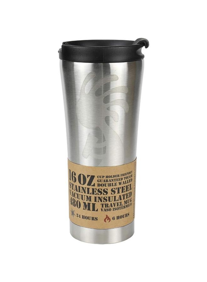 اكوابيلي كوب سفر معزول مزدوج الجدار C116 باللونين الفضي والأسود 480 مل 90050 - Image 2