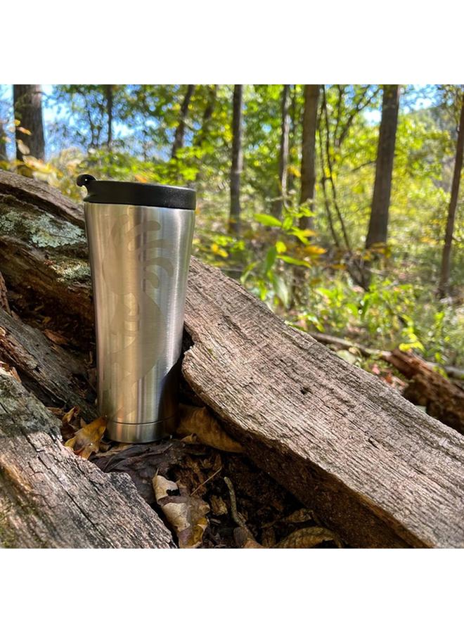 اكوابيلي كوب سفر معزول مزدوج الجدار C116 باللونين الفضي والأسود 480 مل 90050 - Image 3