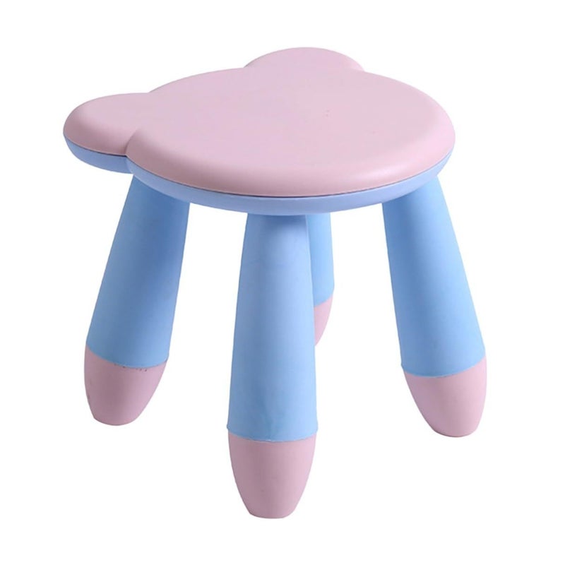 Pink Plastic Anti Slip Step Stool Cartoon Bear Design For Home And Kindergarten Seating - Image 2