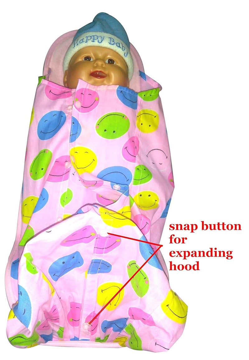 HOOPA وسادة تغذية XXL مطبوعة مع غطاء - ابتسامة وردية | حامل أطفال | وسادة رضاعة | وسادة للرضاعة | حامل أطفال | وسادة للرضاعة الطبيعية | حامل مائل - Image 2