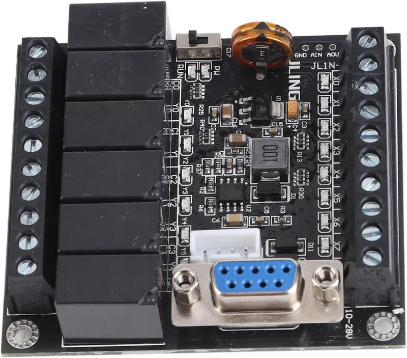 Wal front DC24V PLC Controller Kit Programmable Logic Controller Relay Output Industrial Programmable Control Board FX1N-14MR Relay Controller Module Industrial Control Board - Image 2