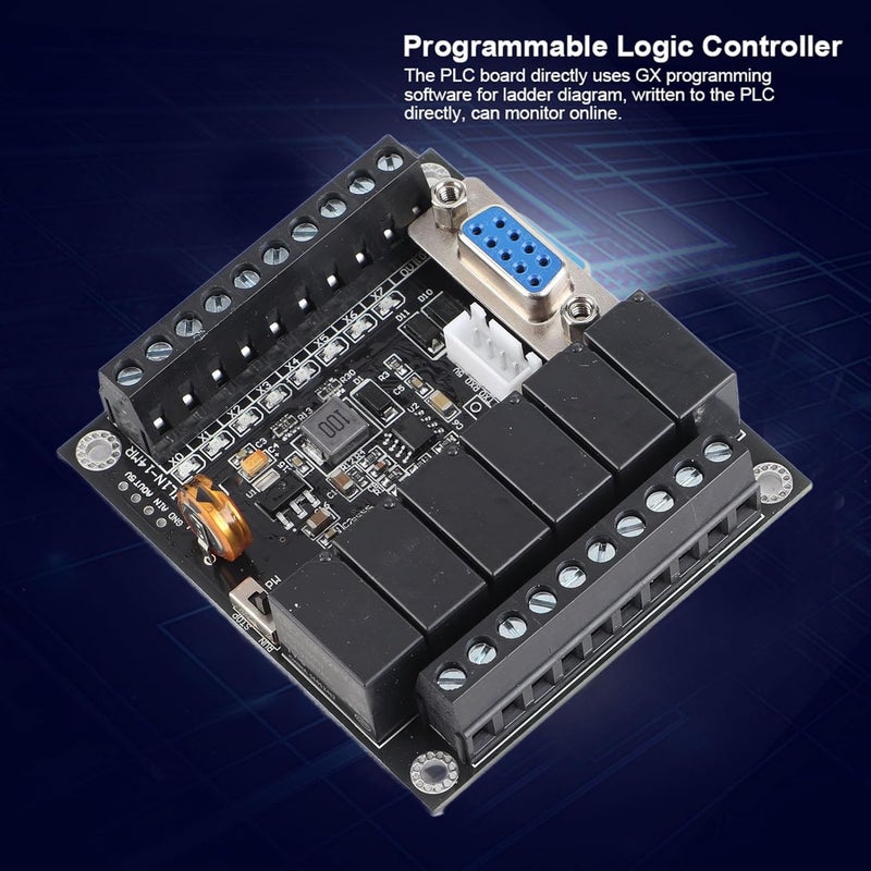 Wal front DC24V PLC Controller Kit Programmable Logic Controller Relay Output Industrial Programmable Control Board FX1N-14MR Relay Controller Module Industrial Control Board - Image 4