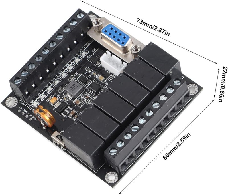 Wal front DC24V PLC Controller Kit Programmable Logic Controller Relay Output Industrial Programmable Control Board FX1N-14MR Relay Controller Module Industrial Control Board - Image 3