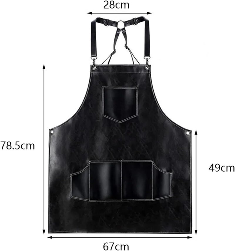 Rubber Apron 1pc Professional Waterproof Hair Cutting Apron For Men Women Haircut Salon Hairdressing Cloth Gown Wrap Coffee Flower Art - Image 3