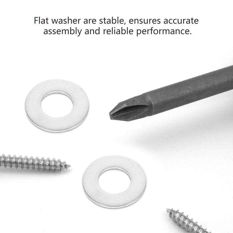 50Pcs 3 8 Inch 304 Stainless Steel Flat Washers Anti Loosening Gasket Set For Construction Repair - Image 4