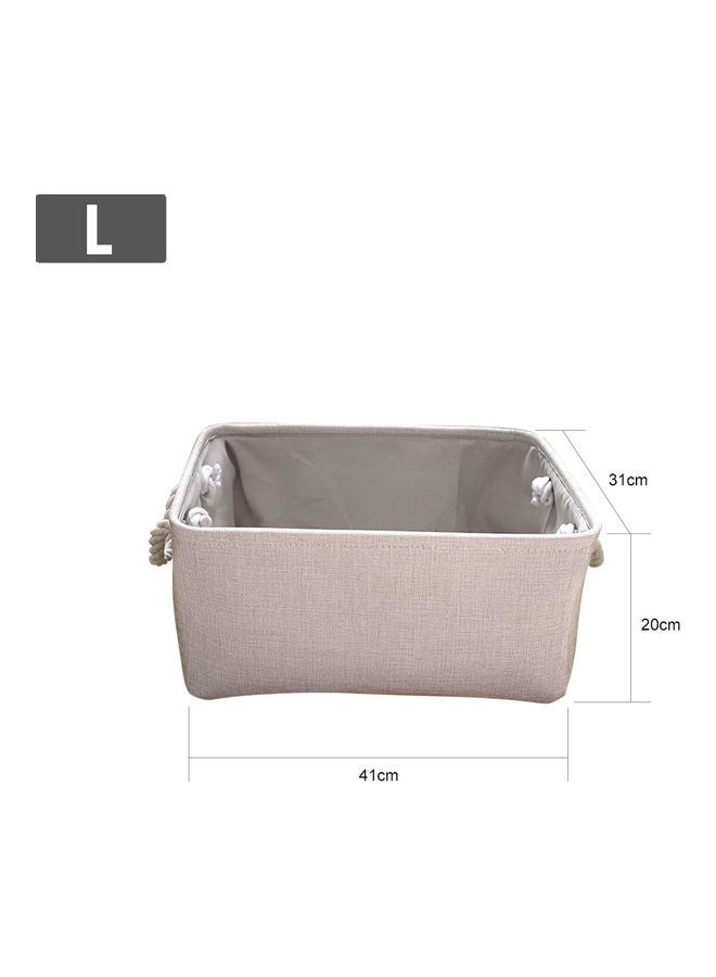 نيبمينينت سلة من القطن والكتان رمادي - Image 4