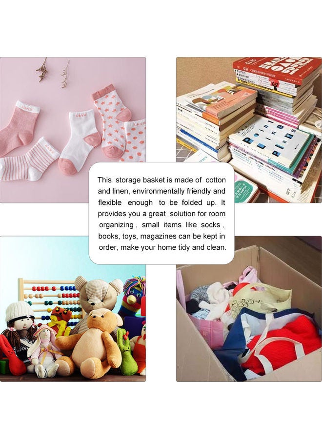 نيبمينينت سلة من القطن والكتان رمادي - Image 3