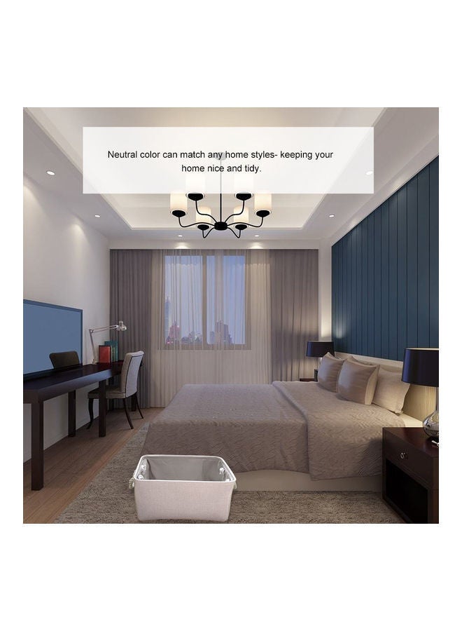 نيبمينينت سلة من القطن والكتان رمادي - Image 5