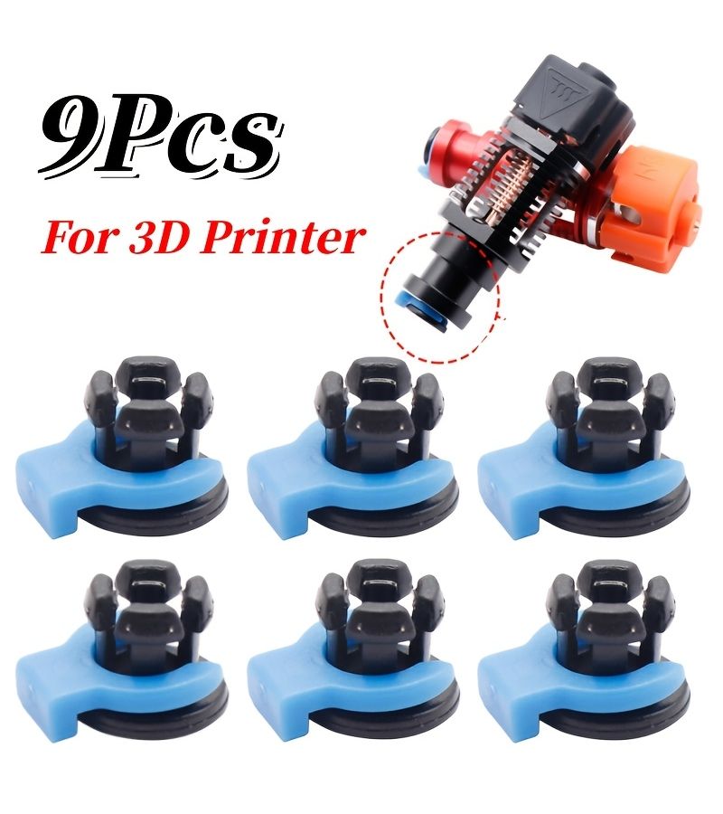 9Pcs Bowden Tube Connectors Plastic Chucks Clamp Kits For 3D Printer Accessories Black Blue - Image 1