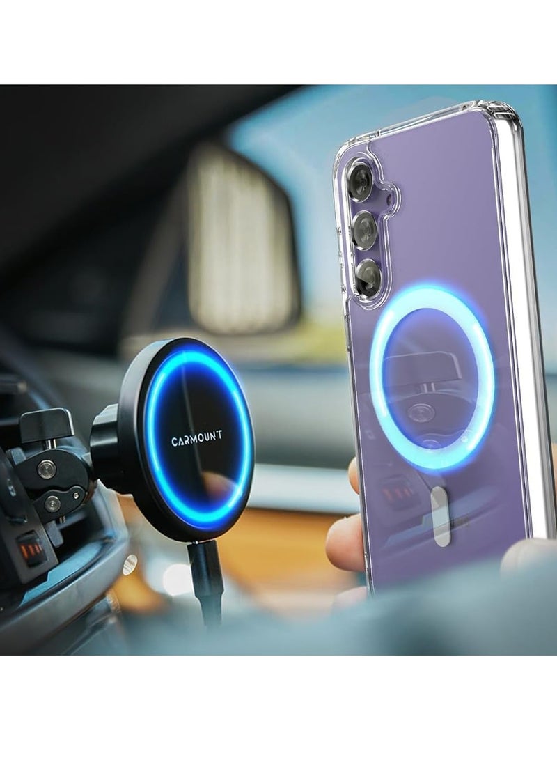 MIGOFAST Case for Samsung Galaxy S24 5G 2024, Magnetic Cover Compatible with MagSafe, Hard Back Slim Shockproof Bumper, Support Wireless Charging - Image 4