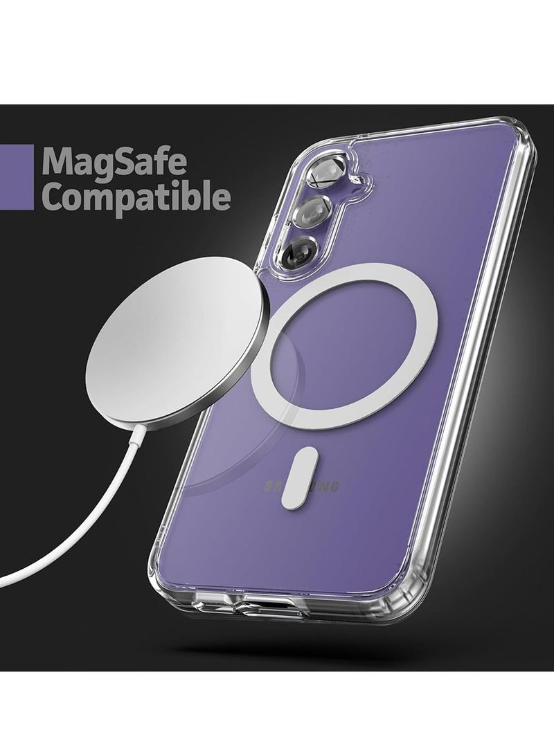 MIGOFAST Case for Samsung Galaxy S24 5G 2024, Magnetic Cover Compatible with MagSafe, Hard Back Slim Shockproof Bumper, Support Wireless Charging - Image 3