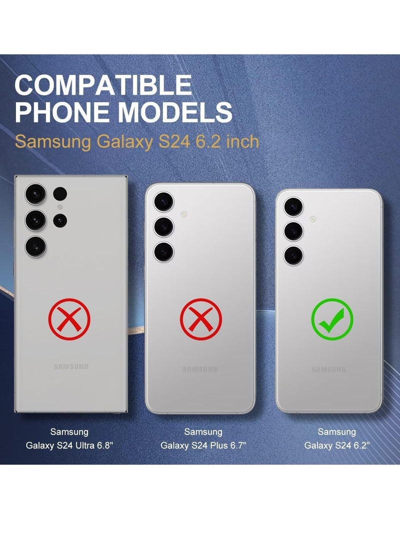 MIGOFAST Case for Samsung Galaxy S24 5G 2024, Magnetic Cover Compatible with MagSafe, Hard Back Slim Shockproof Bumper, Support Wireless Charging - Image 2