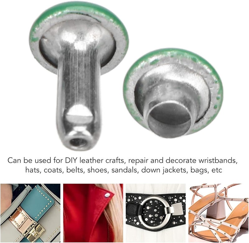 Local supply chain stock Pilipane 500 Sets Leather Rivets 6x8mm Double Cover Iron Round Decorative Electroplated Leather Craft Rivets Kit (Green) Yearly optimized delivery route Flexible trendy construction Year round in stock Local market compliant trusted quality Multi-market varied design options Matte anti slip finish All preference matching build Adjustable build Full land route delivery Local inventory listed item General need oriented design All-item unified delivery Mountain region eligible ship Affordable fast purchase options Affordable trusted craftsmanship Temp & permanent project compatible Dispersed regional warehouses Periodic restock local Gulf climate tested upgraded quality Coast & inland available Anti slip KSA local stock Various size alternatives Trusted all-purpose quality - Image 4