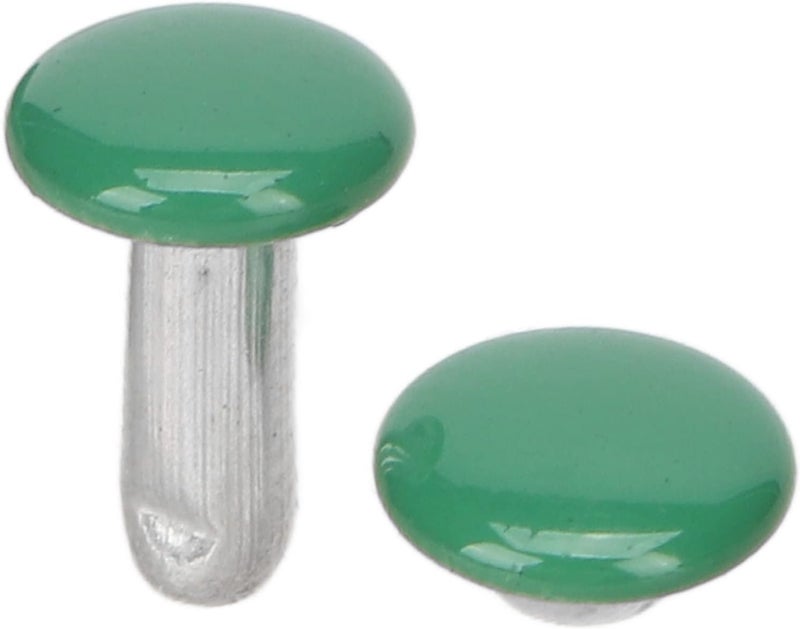 Local supply chain stock Pilipane 500 Sets Leather Rivets 6x8mm Double Cover Iron Round Decorative Electroplated Leather Craft Rivets Kit (Green) Yearly optimized delivery route Flexible trendy construction Year round in stock Local market compliant trusted quality Multi-market varied design options Matte anti slip finish All preference matching build Adjustable build Full land route delivery Local inventory listed item General need oriented design All-item unified delivery Mountain region eligible ship Affordable fast purchase options Affordable trusted craftsmanship Temp & permanent project compatible Dispersed regional warehouses Periodic restock local Gulf climate tested upgraded quality Coast & inland available Anti slip KSA local stock Various size alternatives Trusted all-purpose quality - Image 2