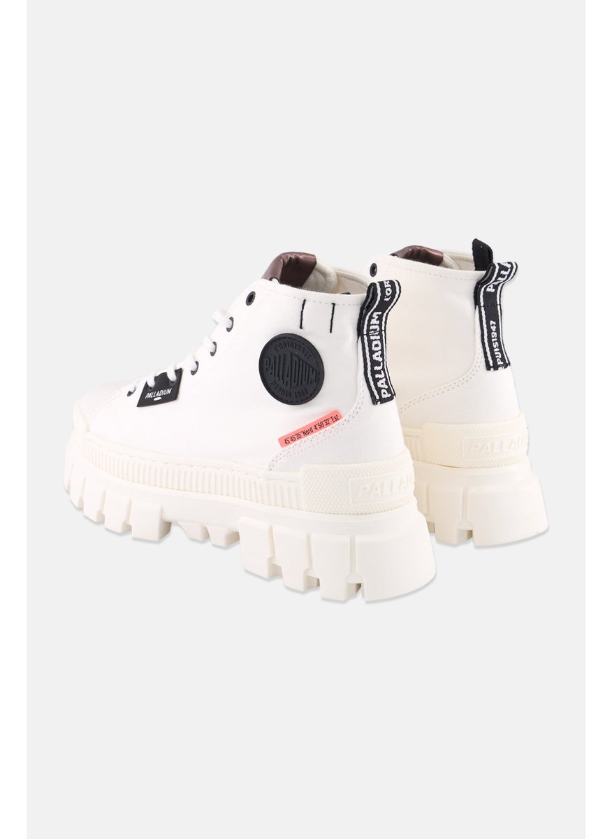 PALLADIUM Women Medium Revolt Hi Tx Lace Up Ankle Boots, White  - Image 2