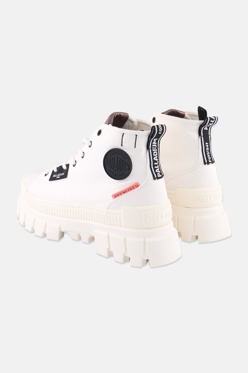 PALLADIUM Women Medium Revolt Hi Tx Lace Up Ankle Boots, White - Image 2