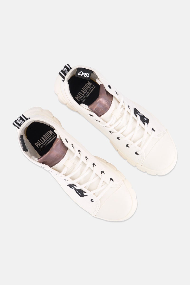 PALLADIUM Women Medium Revolt Hi Tx Lace Up Ankle Boots, White - Image 4