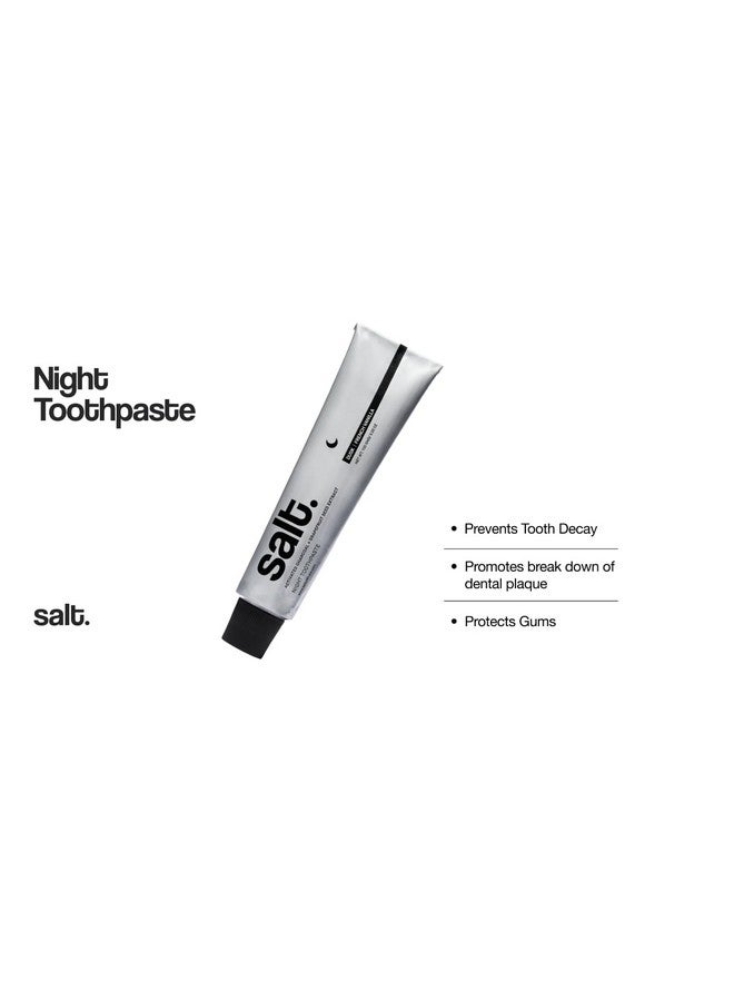 Salt Dusk Night Toothpaste | French Vanilla Flavor | Enriched With Grapefruit Water, Papain & Bromelain Enzymes | Plaque Breakdown & Enamel Strengthening Formula | 100G - Image 3