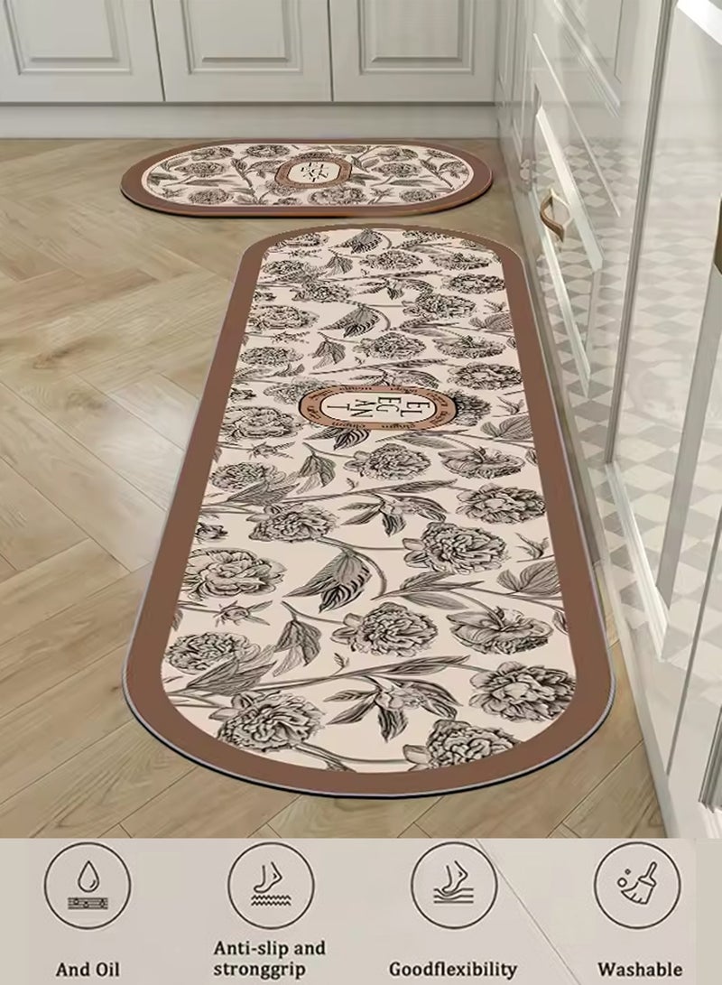 Kitchen Floor Mat, Non Slip Anti-Fatigue Standing Rug, Washable & Waterproof Kitchen Mat for Sink, Laundry Room, Hallway – Strong Water Absorption, Formaldehyde-Free Material, Stylish & Durable Carpet for Home Use  - Image 1