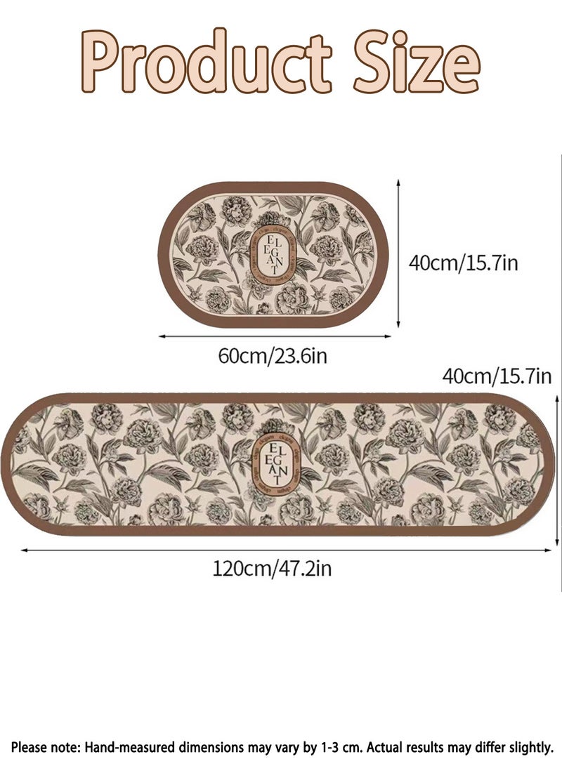 Kitchen Floor Mat, Non Slip Anti-Fatigue Standing Rug, Washable & Waterproof Kitchen Mat for Sink, Laundry Room, Hallway – Strong Water Absorption, Formaldehyde-Free Material, Stylish & Durable Carpet for Home Use  - Image 2
