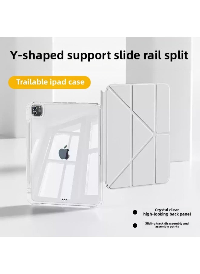 Air7 Protective Cover Mini7 Slide Rail 3Y Pen Slot IPad11 Shell Air6 Flat Pro11 Pull Air5-Color:Lilac [zongheng 2y Folding Pen Slot]-Applicable Models:2024【pro7 13】  - Image 2