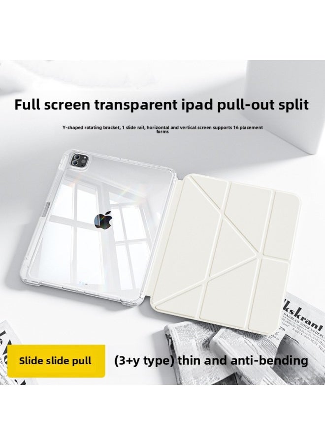 Air7 Protective Cover Mini7 Slide Rail 3Y Pen Slot IPad11 Shell Air6 Flat Pro11 Pull Air5-Color:Lilac [zongheng 2y Folding Pen Slot]-Applicable Models:2024【pro7 13】  - Image 4