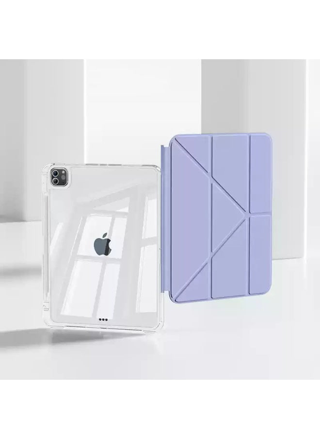 Air7 Protective Cover Mini7 Slide Rail 3Y Pen Slot IPad11 Shell Air6 Flat Pro11 Pull Air5-Color:Lilac [zongheng 2y Folding Pen Slot]-Applicable Models:2024【pro7 13】  - Image 1