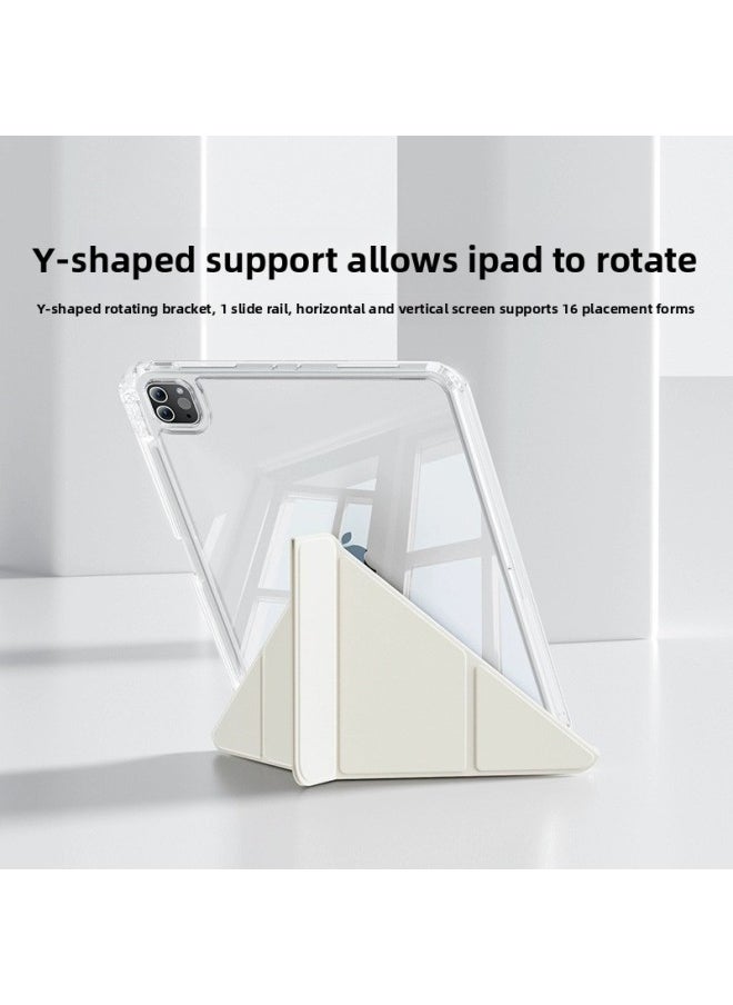 Air7 Protective Cover Mini7 Slide Rail 3Y Pen Slot IPad11 Shell Air6 Flat Pro11 Pull Air5-Color:Lilac [zongheng 2y Folding Pen Slot]-Applicable Models:2024【pro7 13】  - Image 3