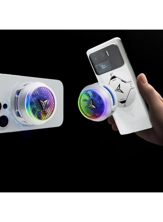 Flydigi B8X Mobile Phone Cooling Fan Low Noise Smart Temperature Control APP Link RGB Lighting Compatible with iOS, Android, Tablets, Switch, Steam Deck - Image 3