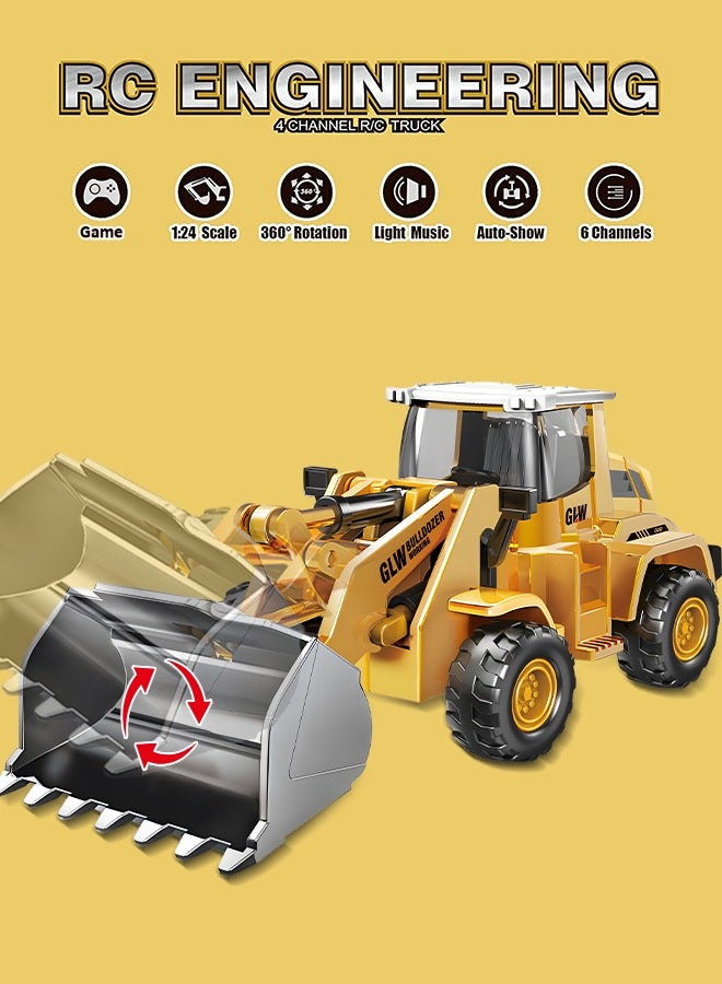 MIXDE Diecast Truck Models Bulldozer Vehicle Construction Vehicle Model Bulldozer Front Loader Toy Engineering Car Toy boy Gift - Image 2